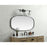 Elegant Decor Brynn Metal Frame Oval Mirror 24X48", Black