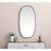 Elegant Decor Brynn Metal Frame Oval Mirror 24X48", Black