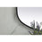 Elegant Decor Brynn Metal Frame Oval Mirror 24X48", Black