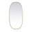 Elegant Decor Brynn Metal Frame Oval Mirror 24X48", Brass