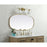 Elegant Decor Brynn Metal Frame Oval Mirror 24X48", Brass