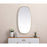 Elegant Decor Brynn Metal Frame Oval Mirror 24X48", Brass