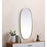 Elegant Decor Brynn Metal Frame Oval Mirror 24X48", Brass