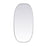Elegant Decor Brynn Metal Frame Oval Mirror 24X48", Silver