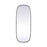 Elegant Decor Brynn Metal Frame Oval Mirror 24X60", Black