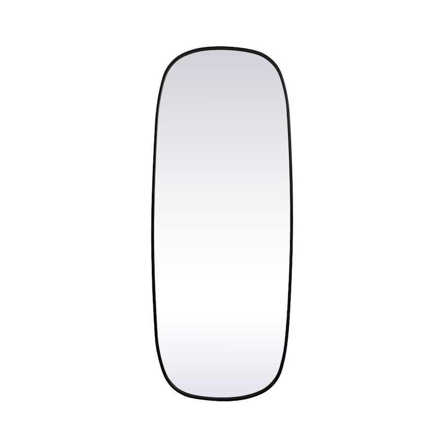 Elegant Decor Brynn Metal Frame Oval Mirror 24X60", Black