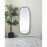 Elegant Decor Brynn Metal Frame Oval Mirror 24X60", Black