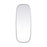 Elegant Decor Brynn Metal Frame Oval Mirror 24X60", Silver