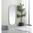 Elegant Decor Brynn Metal Frame Oval Mirror 24X60", Silver