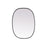 Elegant Decor Brynn Metal Frame Oval Mirror 27X36", Black