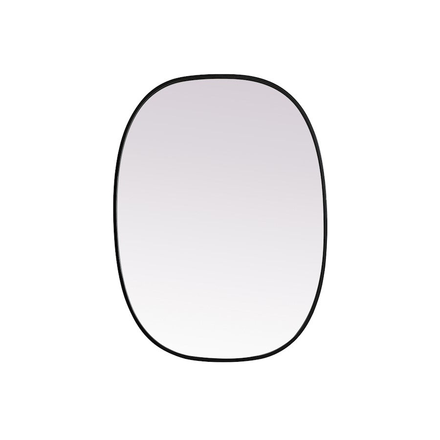 Elegant Decor Brynn Metal Frame Oval Mirror 27X36", Black