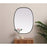 Elegant Decor Brynn Metal Frame Oval Mirror 27X36", Black
