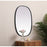 Elegant Decor Brynn Metal Frame Oval Mirror 27X36", Black