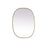Elegant Decor Brynn Metal Frame Oval Mirror 27X36", Brass
