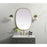 Elegant Decor Brynn Metal Frame Oval Mirror 27X36", Brass