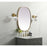 Elegant Decor Brynn Metal Frame Oval Mirror 27X36", Brass
