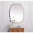 Elegant Decor Brynn Metal Frame Oval Mirror 27X36", Brass