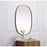 Elegant Decor Brynn Metal Frame Oval Mirror 27X36", Brass