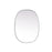 Elegant Decor Brynn Metal Frame Oval Mirror 27X36", Silver