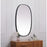 Elegant Decor Brynn Metal Frame Oval Mirror 27X40", Black