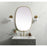 Elegant Decor Brynn Metal Frame Oval Mirror 27X40", Brass