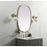 Elegant Decor Brynn Metal Frame Oval Mirror 27X40", Brass