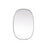 Elegant Decor Brynn Metal Frame Oval Mirror 27X40", Silver
