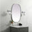 Elegant Decor Brynn Metal Frame Oval Mirror 27X40", Silver