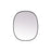 Elegant Decor Brynn Metal Frame Oval Mirror 30X36", Black