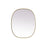 Elegant Decor Brynn Metal Frame Oval Mirror 30X36", Brass