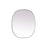 Elegant Decor Brynn Metal Frame Oval Mirror 30X36", Silver