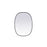 Elegant Decor Brynn Metal Frame Oval Mirror 30X40", Black