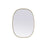 Elegant Decor Brynn Metal Frame Oval Mirror 30X40", Brass