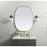 Elegant Decor Brynn Metal Frame Oval Mirror 30X40", Brass