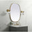 Elegant Decor Brynn Metal Frame Oval Mirror 30X40", Brass
