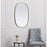 Elegant Decor Brynn Metal Frame Oval Mirror 30X40", Brass