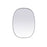 Elegant Decor Brynn Metal Frame Oval Mirror 30X40", Silver