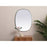 Elegant Decor Brynn Metal Frame Oval Mirror 30X40", Silver