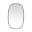 Elegant Decor Brynn Metal Frame Oval Mirror 30X48", Black