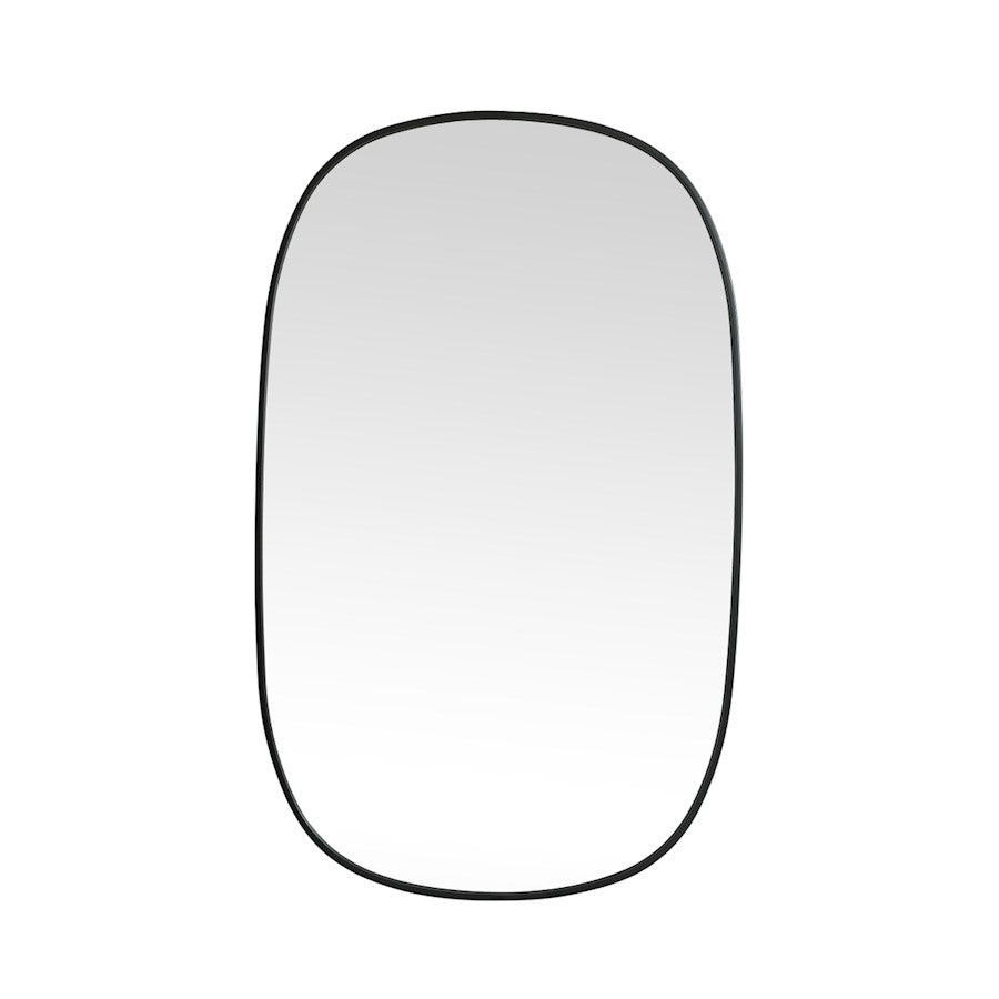 Elegant Decor Brynn Metal Frame Oval Mirror 30X48", Black