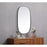 Elegant Decor Brynn Metal Frame Oval Mirror 30X48", Black