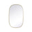 Elegant Decor Brynn Metal Frame Oval Mirror 30X48", Brass