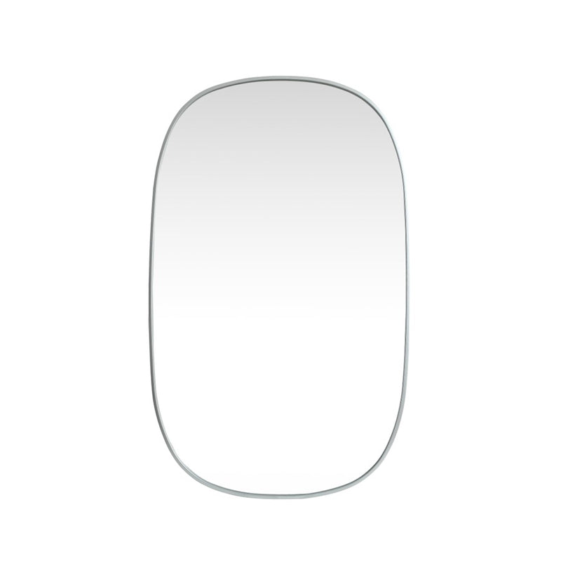 Elegant Decor Brynn Metal Frame Oval Mirror 30X48", Silver