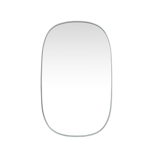Elegant Decor Brynn Metal Frame Oval Mirror 30X48", Silver