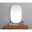 Elegant Decor Brynn Metal Frame Oval Mirror 30X48", Silver