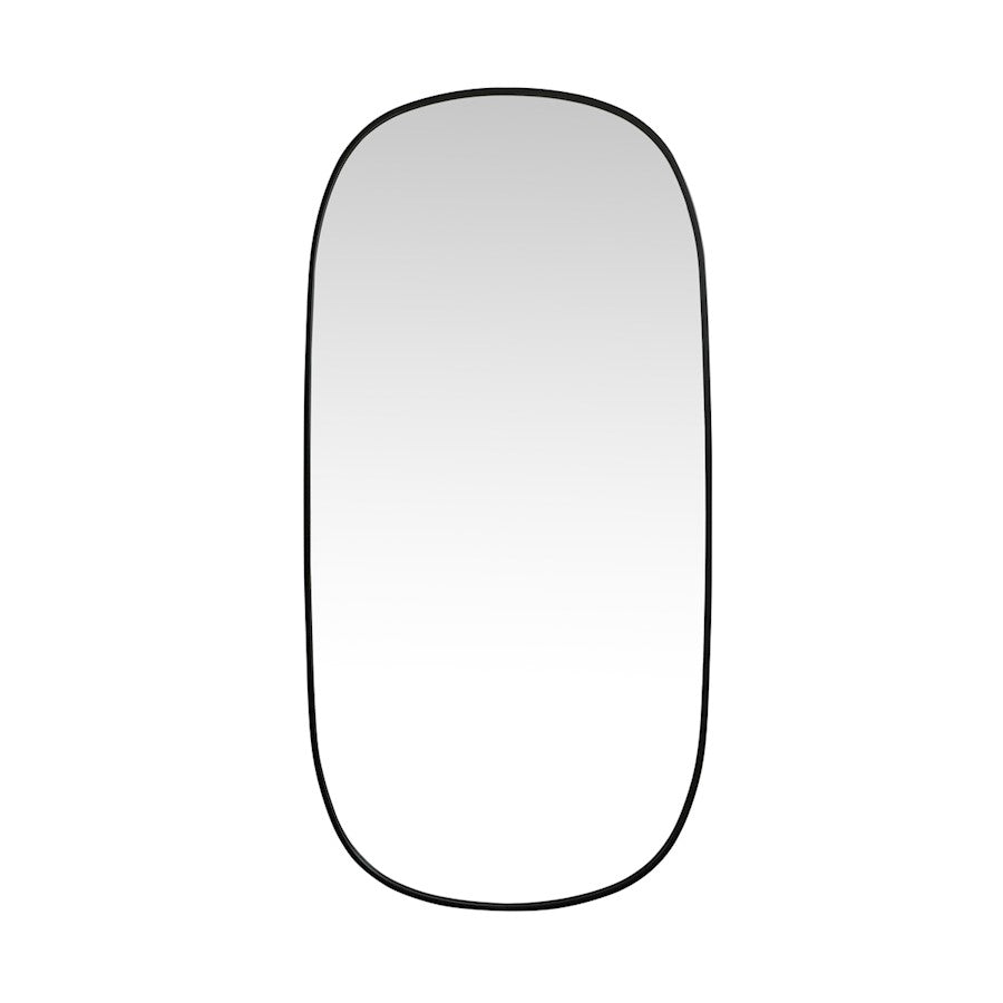 Elegant Decor Brynn Metal Frame Oval Mirror 30X60", Black