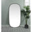 Elegant Decor Brynn Metal Frame Oval Mirror 30X60", Black