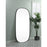Elegant Decor Brynn Metal Frame Oval Mirror 30X60", Black