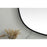 Elegant Decor Brynn Metal Frame Oval Mirror 30X60", Black