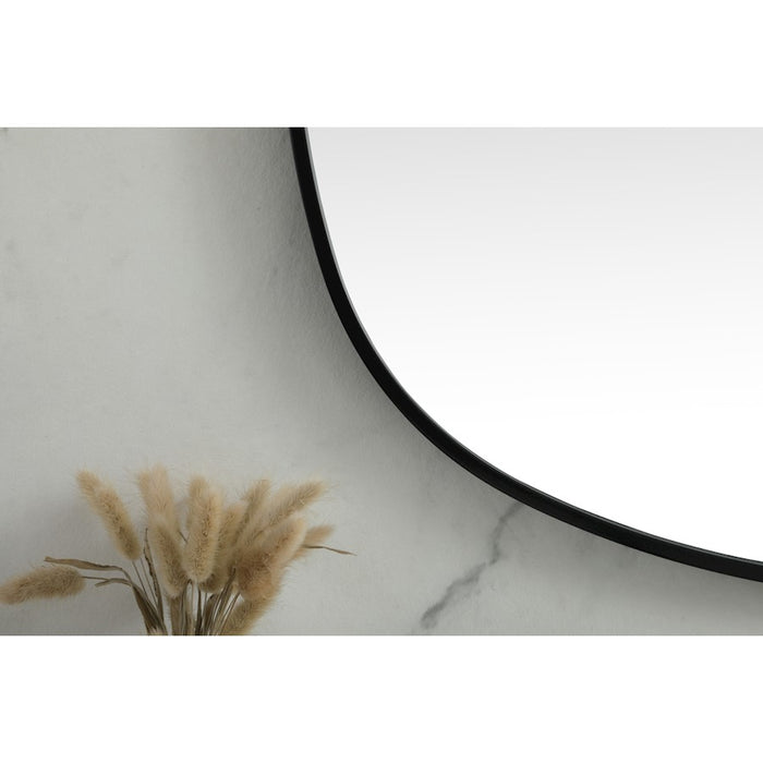 Elegant Decor Brynn Metal Frame Oval Mirror 30X60", Black